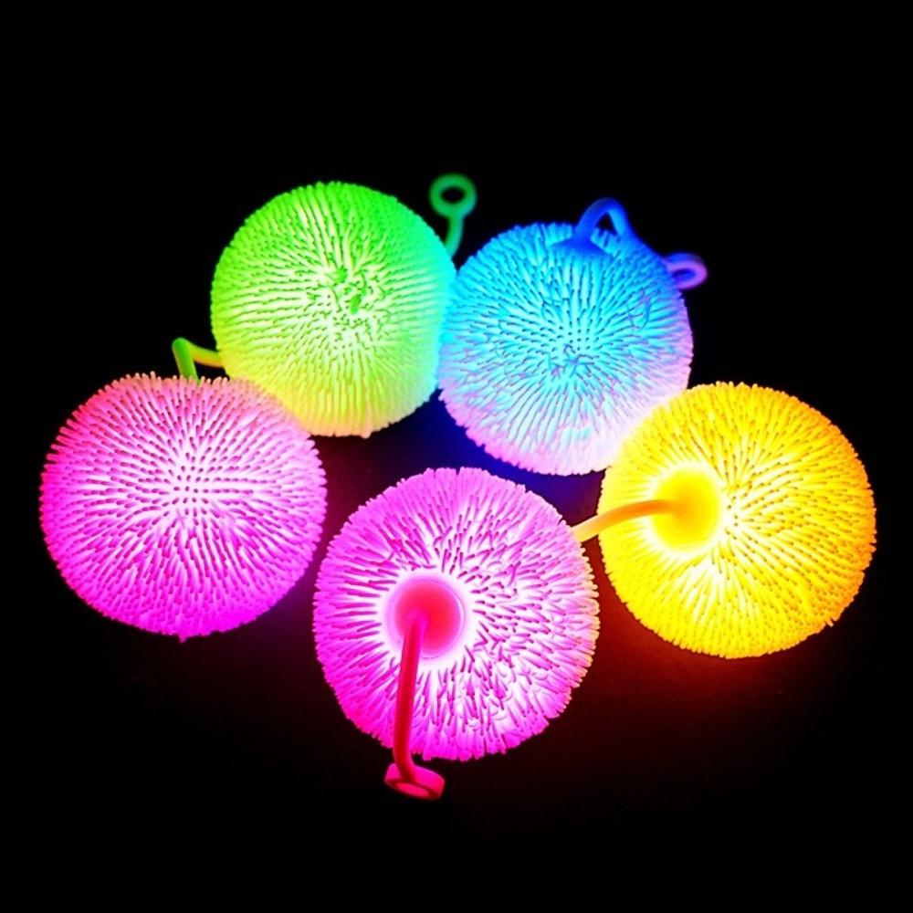 Random Color Spiky Stress Ball Soft Stress Relief Toy Creative Luminous Toy for Kids