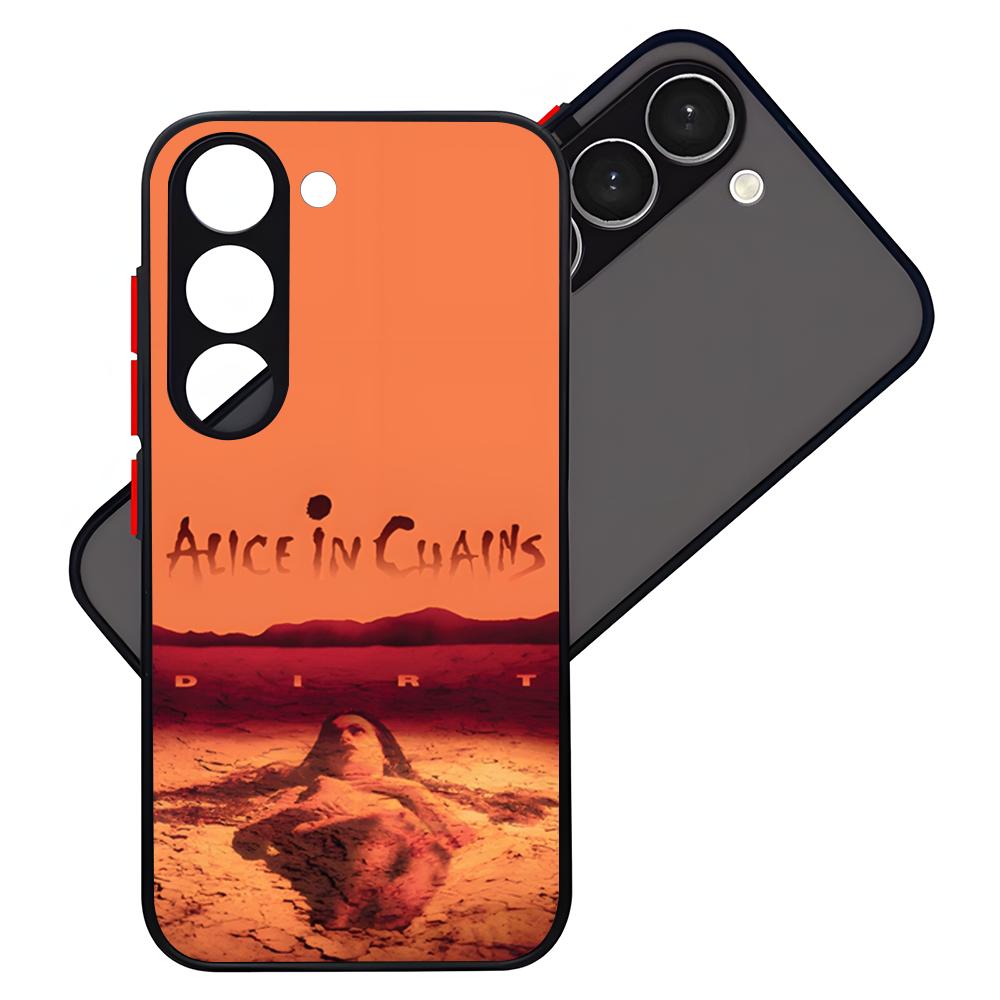 Retro Music Alice In Chains Phone Case For Samsung S25 S22 S24 S23 S21 FE Plus Ultra Skin Feel Bumper Case