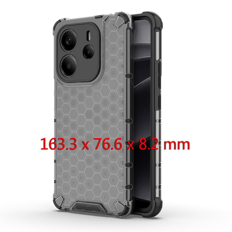 Shockproof Transparent Case For Redmi Note 14 4G Honeycomb Armor Full Back Case Redmi Note 14 4G Case Cover For Redmi Note 14 4G