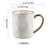 Кружка в скандинавском стиле с золотой каймой и ручкой, легкая, роскошная керамическая кофейная чашка, чашка для чая, молока, сока, воды, домашняя пара, подарочная посуда для напитков