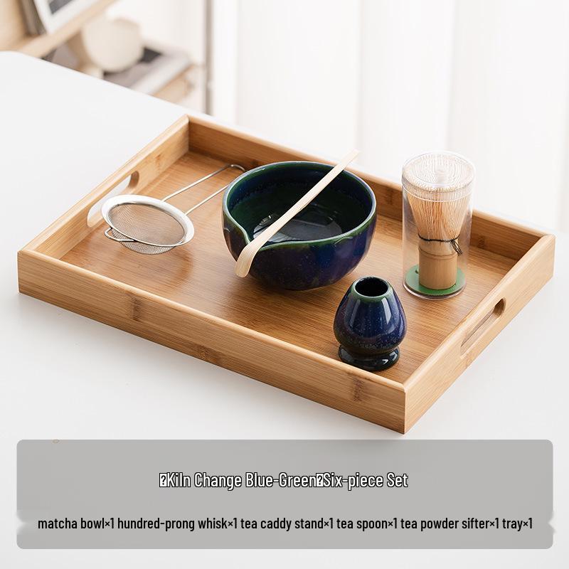 Handmade Japanese Matcha Ceramic Tea Bowl and Bamboo Whisking Tool