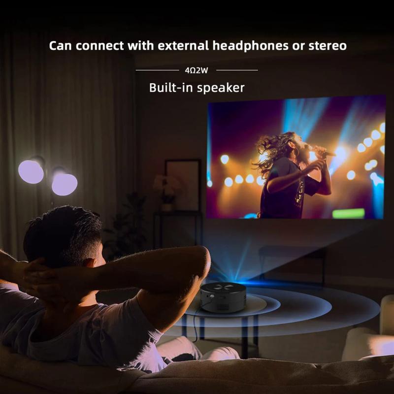 Yt200 Mini Projector Portable Led Video Home Theater Auto Focus Mobile Cinema Same Screen Hd Smart Projector For Iphone Android