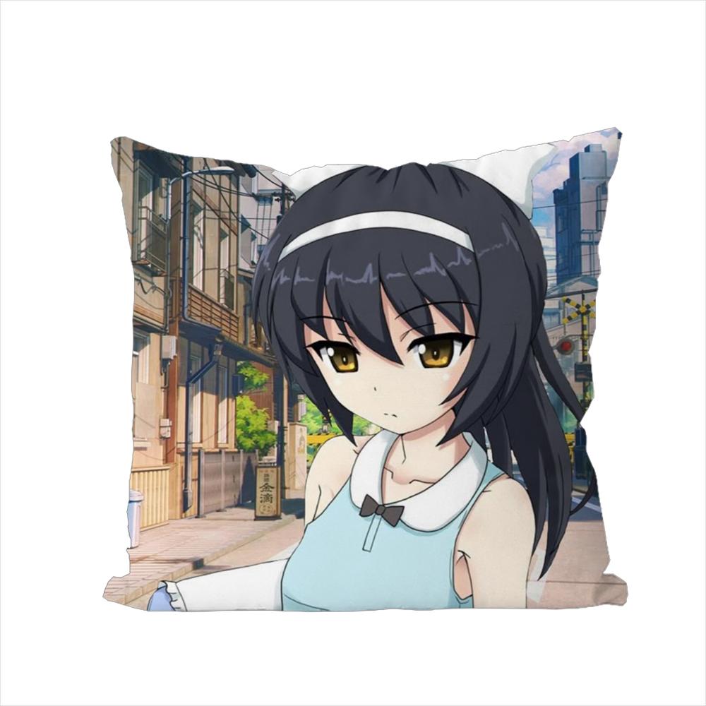 GGIRLS Und PANZER Наволочка Для Автомобиля Дивана Декоративная Домашняя Двусторонняя Печать Плюшевая Квадратная Декоративная Подушка Чехол
