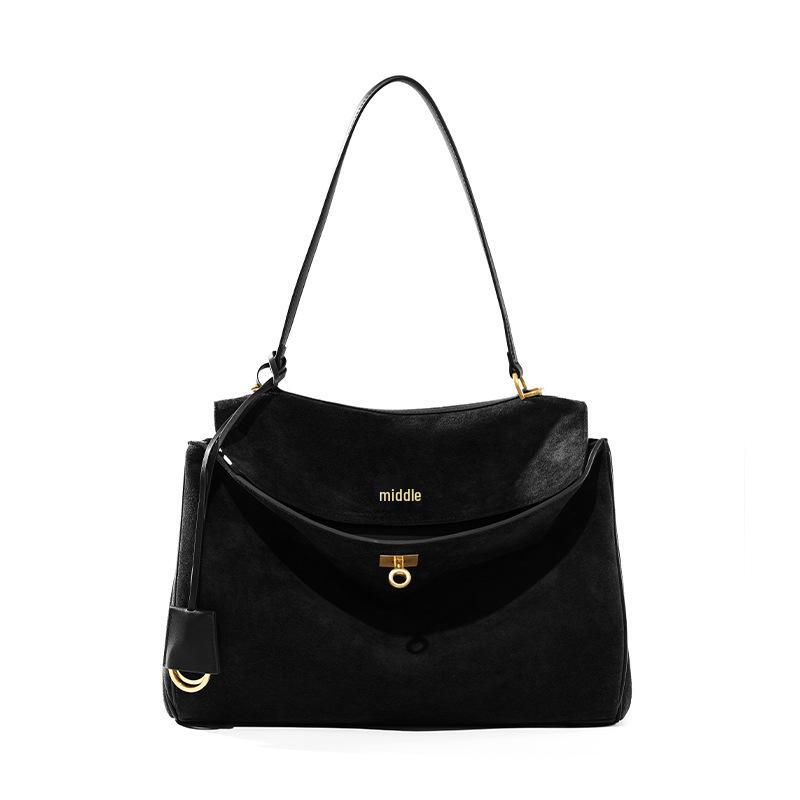 Женская замшевая сумка-тоут под мышку Rodeo: Премиальная сумка для поездок на работу с высококлассным дизайном и большой вместимостью.