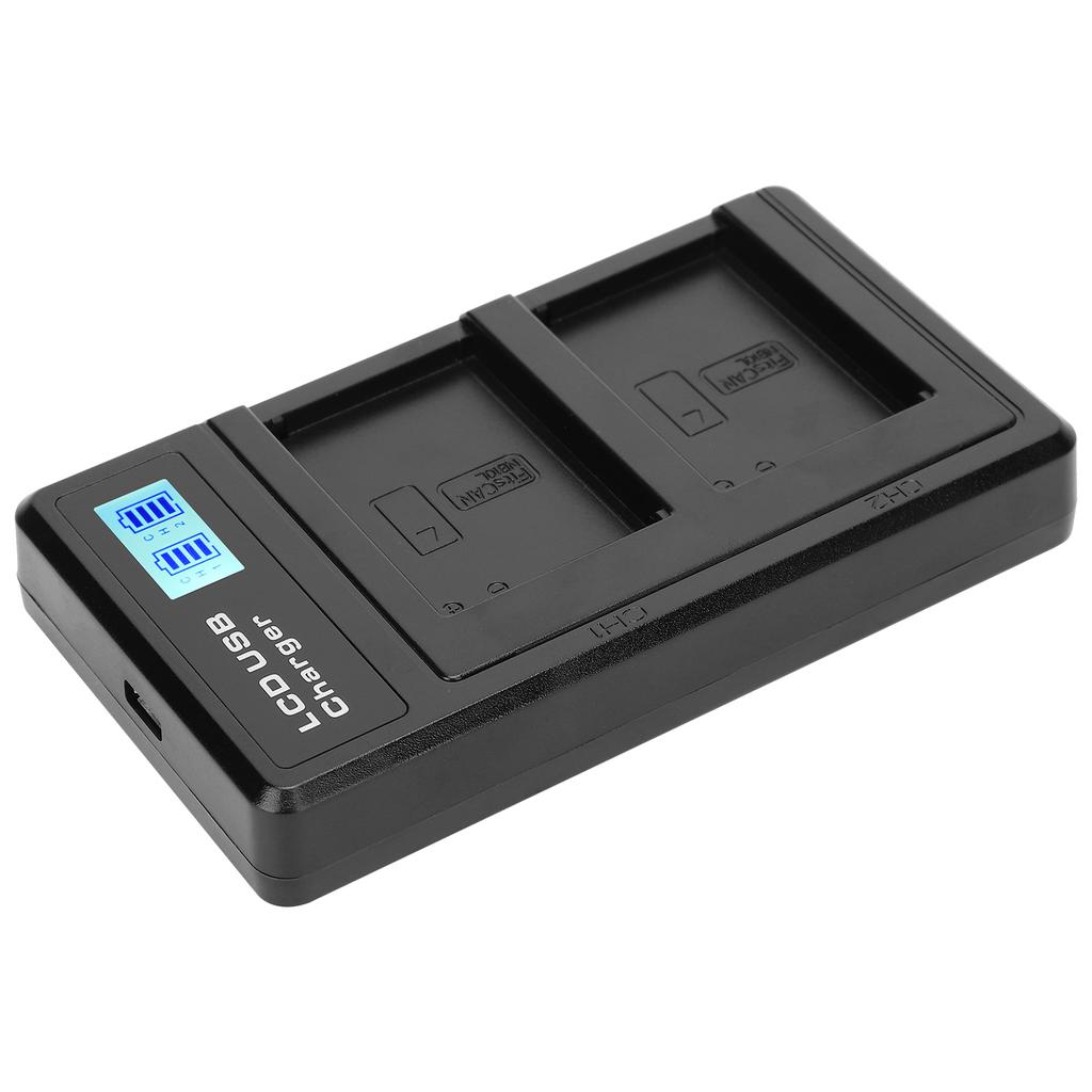 Портативное зарядное устройство для аккумуляторов камеры для камеры NB‑10L, двойное зарядное устройство с ЖК-дисплеем