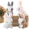 Cute Plush Bunny Keychain Pendant Fluffy White Rabbit Doll Backpack Decoration Gift For Girls