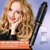 Ceramic 1.5 Inch Curling Iron Brush 3 IN 1 Heated Round Brush  Straight and Curly Hair