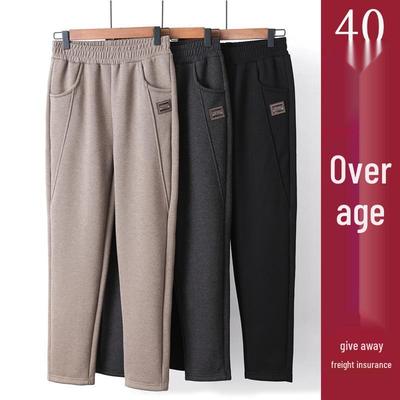 Теплые брюки на флисовой подкладке для женщин среднего и пожилого возраста – Модная хлопковая зимняя верхняя одежда