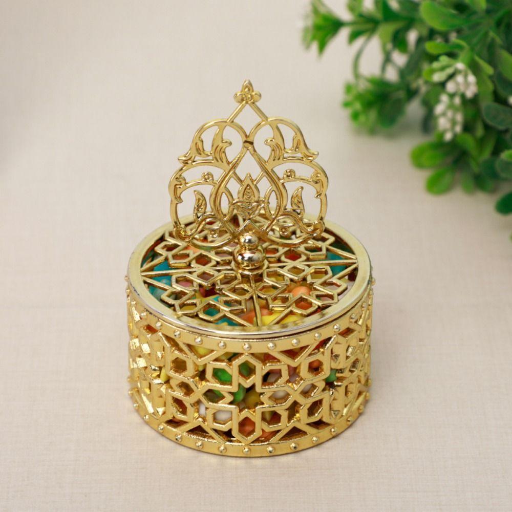 Handheld Gold Hollow Box European Style Packaging Gift Box Candy Container Box  Wedding Table