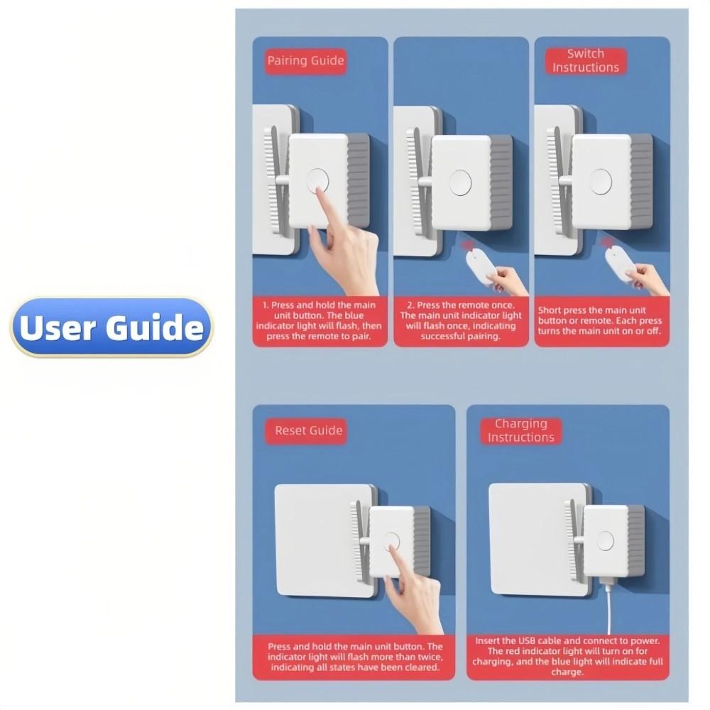 No Wiring Needed Intelligent Remote Control Switch Automatic Button Pusher Lights Control