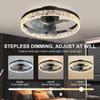 IRALAN Modern Ceiling Fan with Light Smart Silent with Remote Control Round Ceiling Led Light Fan for Room Decoration Home