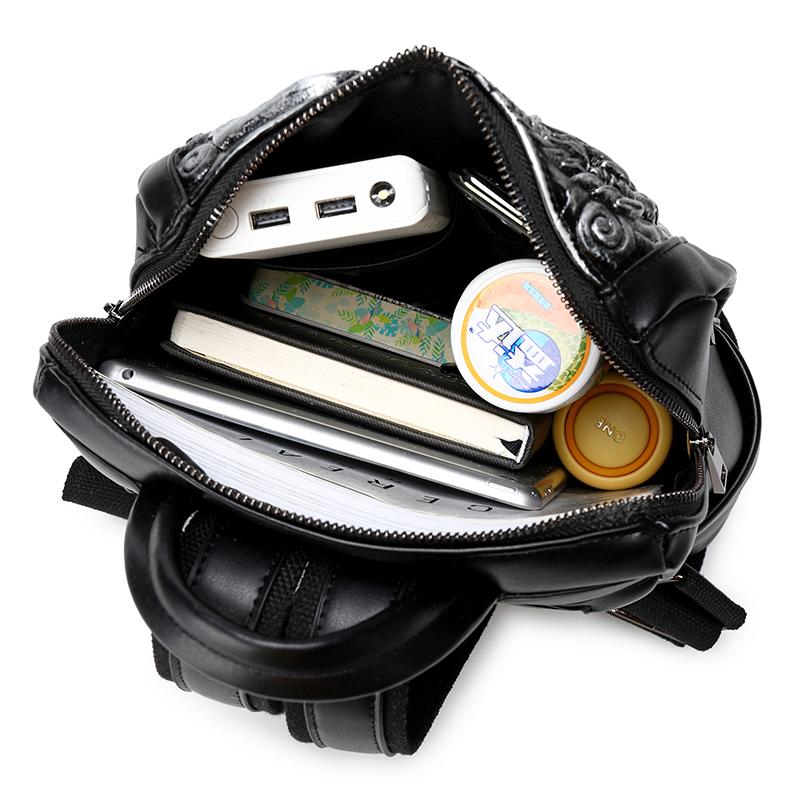 Jierotyx Водонепроницаемый рюкзак для девочек-подростков, готический рюкзак в стиле стимпанк, сумка через плечо, черный модный дорожный рюкзак на Хэллоуин