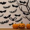 12 шт. Черная 3D наклейка «Летучие мыши» ПВХ жуткая летучая мышь наклейка на стену летучая мышь наклейка для помещений