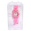 Montre - QBOS - QBOS - Boîtier 28 Mm - Bracelet Silicone Rose - Résist. Éclaboussures