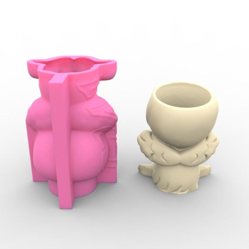 Голова ангела-силиконовая форма для цветов, бетонная форма для клещей, силиконовая форма для подсвечника, сочная форма для цветов, цементная глина