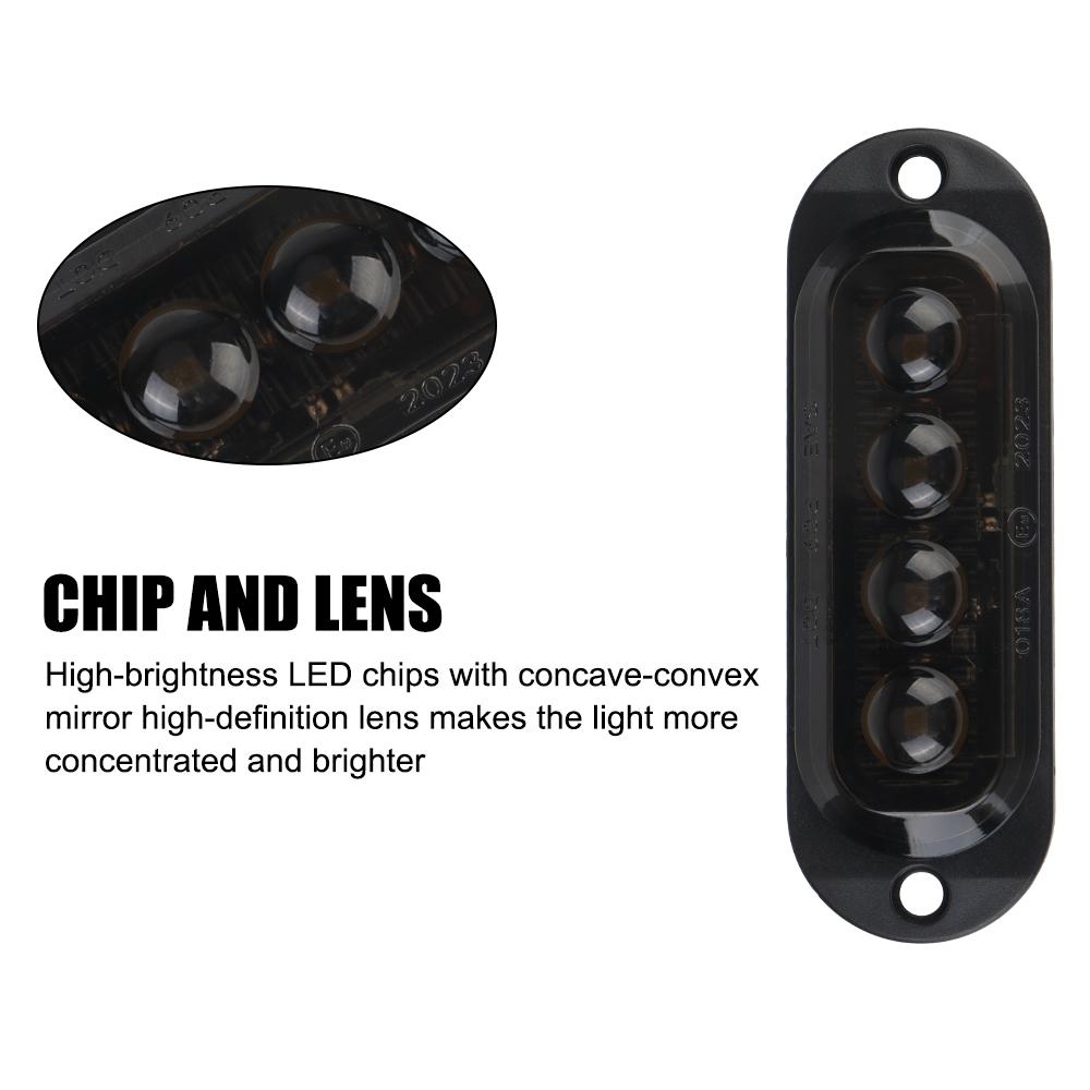 Габаритный фонарь водонепроницаемый сигнальный фонарь 4 светодиода постоянного тока 12 В 24 В светодиодный габаритный фонарь для автомобиля грузовика прицепа маячок лампа