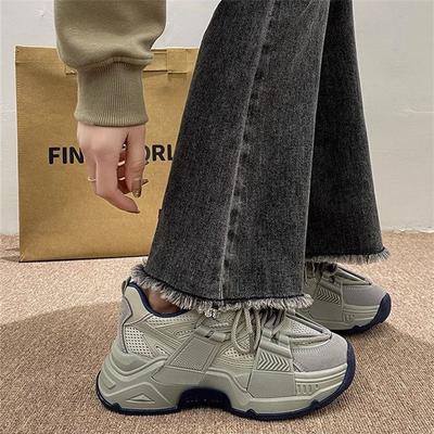 Чжао Рут имеет те же весенние и осенние кроссовки-папы для женских модных новых универсальных серых кроссовок на платформе для бега, трендовые