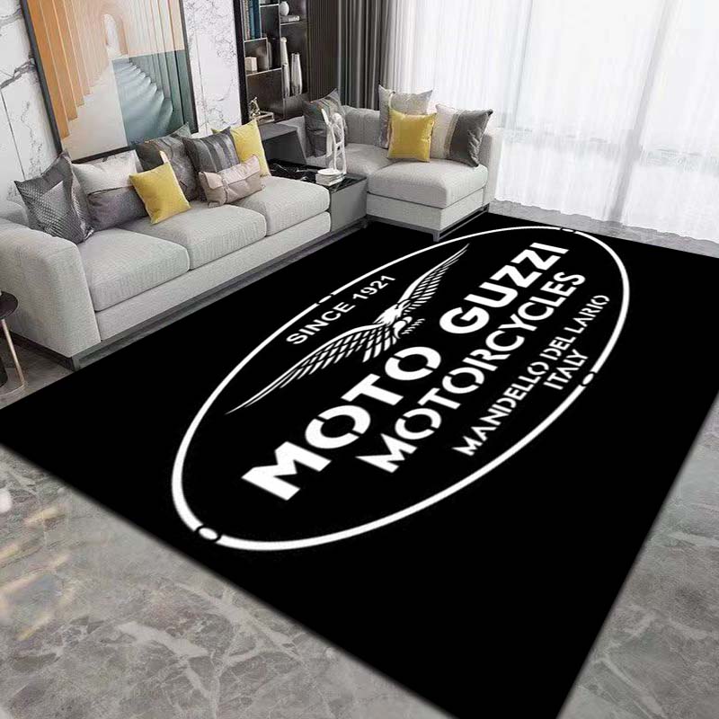 2026 New Retro Motorcycle G-Guzzi Printed Carpet Living Room Bedroom Decoration Tea Table Table Non slip Entrance Carpet Gift