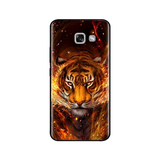 For Samsung Galaxy A3 2017 Case Silicon Soft Black Case For Samsung A7 A5 A3 2017 Case Cute Printed Tpu Bumper Phone Cover