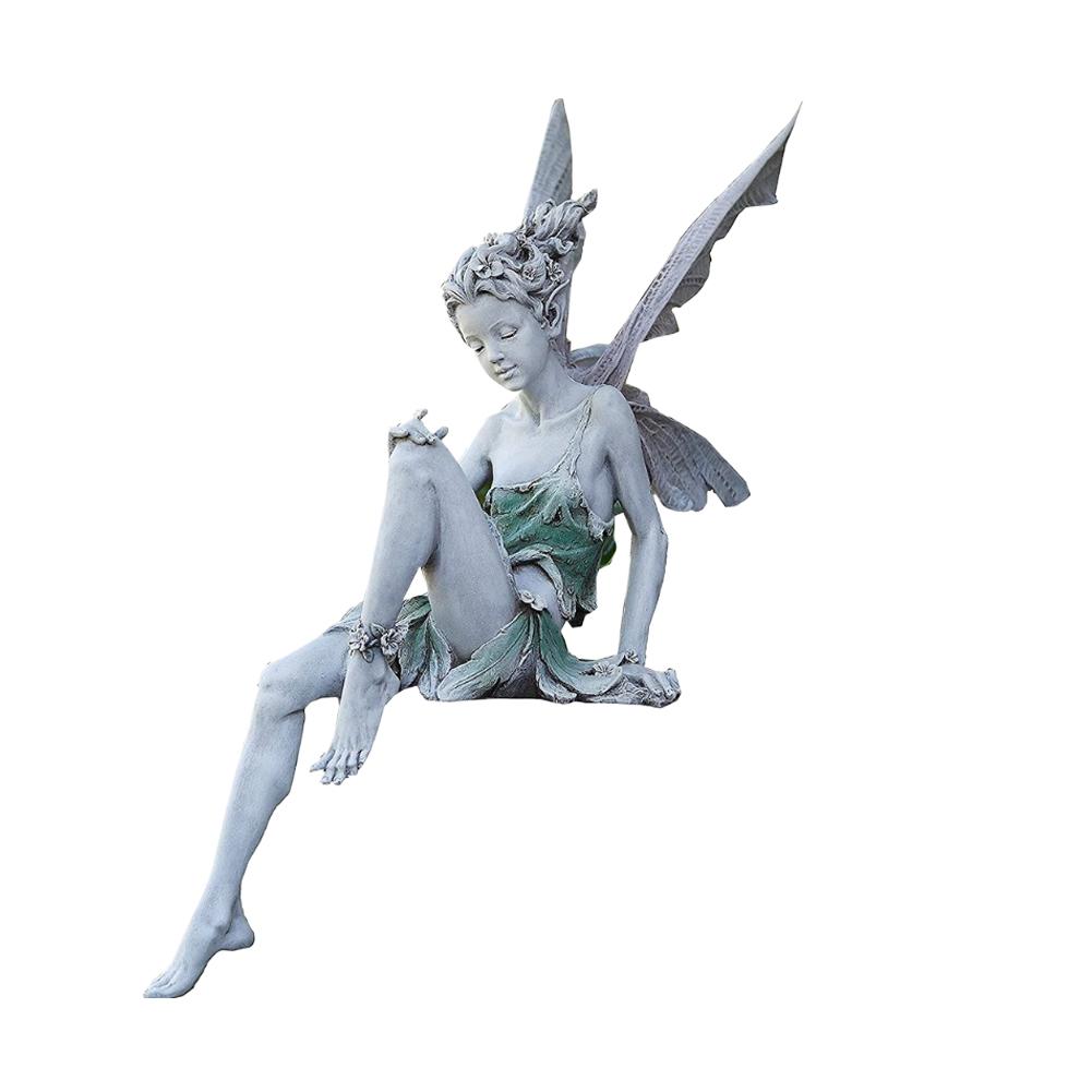 Статуя Феи Скульптура Сад Ландшафтный Дизайн Двора Искусство Статуя Из Смолы На Открытом Воздухе Сидящая Скульптура Ангела Турек V2B7