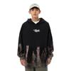 Li Ning Skateboard Series Gradient Loose Pullover Hoodie Unisex hoodies Black AWDU325-1