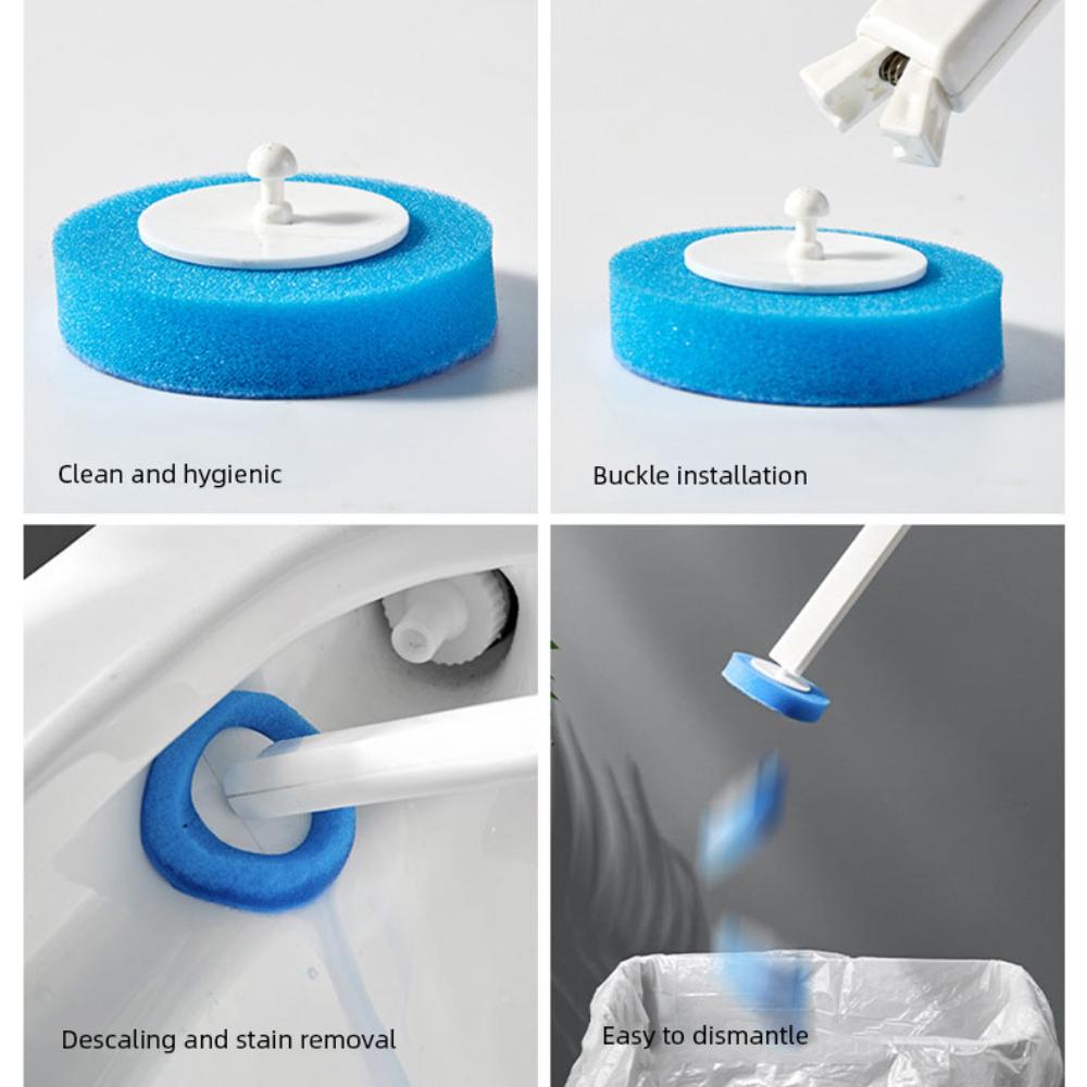 WIKHOSTAR Набор одноразовых держателей для туалетной щетки с 12 стержнями для туалетной щетки. Настенная туалетная щетка с чистящими жидкими щеточками.