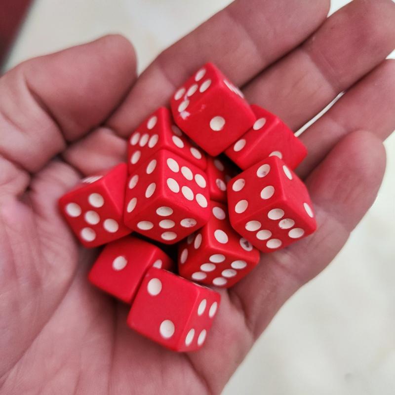 10 шт./компл., новый продукт для внешней торговли, 15 мм, квадратный угол, сплошной цвет, игральные кости, принадлежности для настольных игр