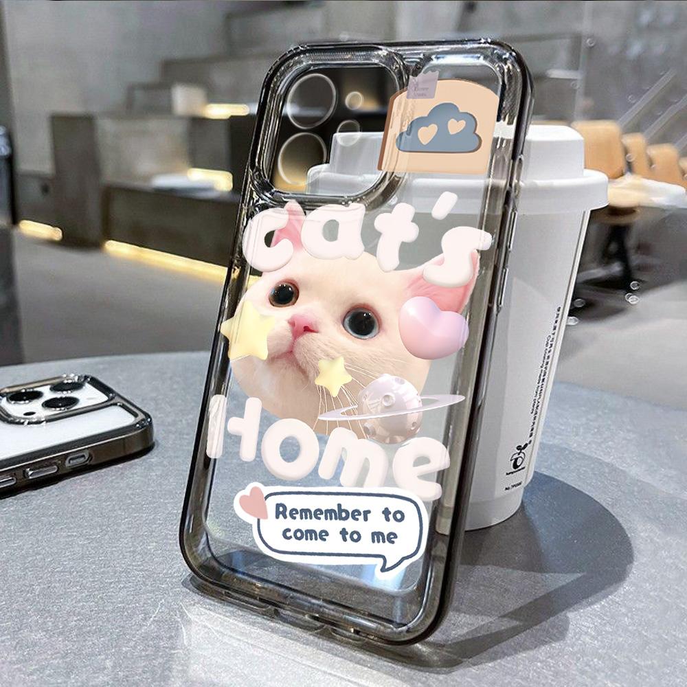 Чехол для телефона Cat для iPhone 13, чехлы для iPhone 11, 16 Pro Max, 14, 15, 12 XR, 13pro, 16pro, 16promax, 13promax, мягкие прозрачные чехлы из ТПУ, Fundas