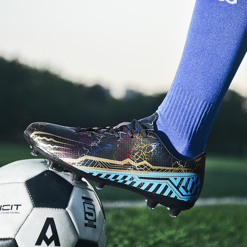 Футбольные бутсы мужские молодежные с длинными ногтями AG искусственный газон профессиональные крупногабаритные детские футбольные бутсы мужские низкие тренировочные кроссовки большого размера