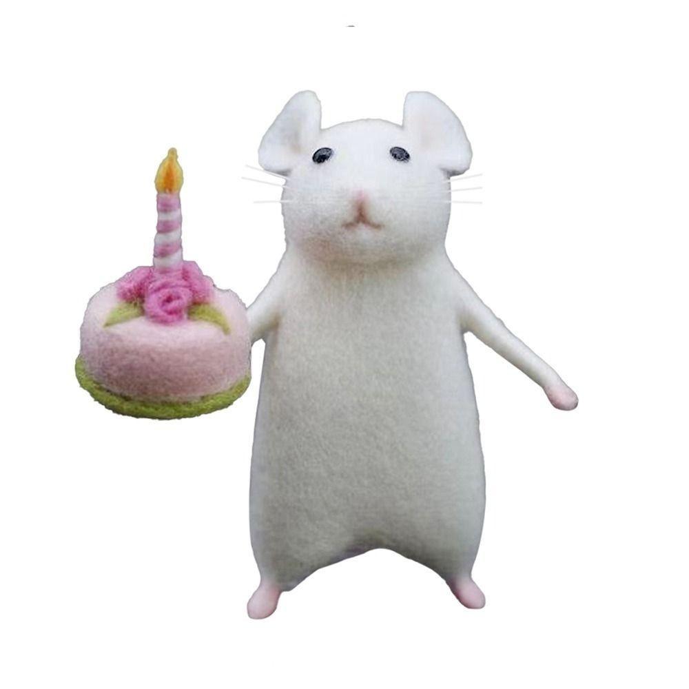 С тыквой Хэллоуин мышь ручной работы рождественский орнамент мышь прекрасный узор шерстяной войлочный мышь