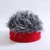Wig, Hat, Soft Fur, Funny Short Hair Hat, Male Landlord, Retro Street, Brimless Knitted Hat