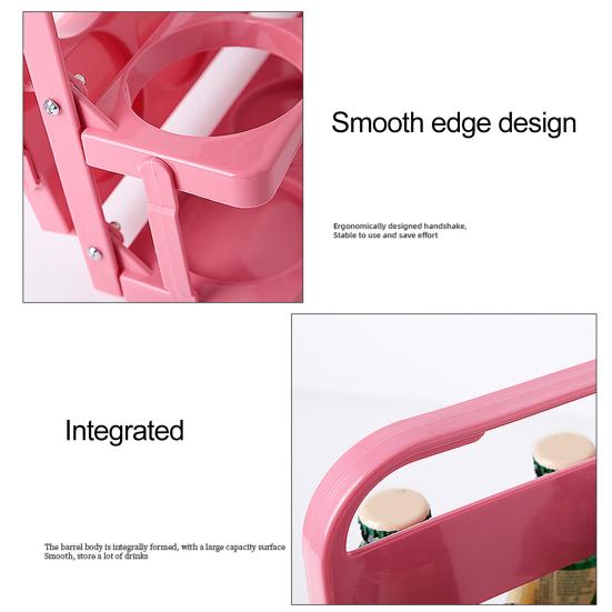 Portable Drink Carrier Folding Cup Holder for Car Reusable Cup Holder with Handle Foldable Beverage Holder for Coffee Beer Wine Soda Juice