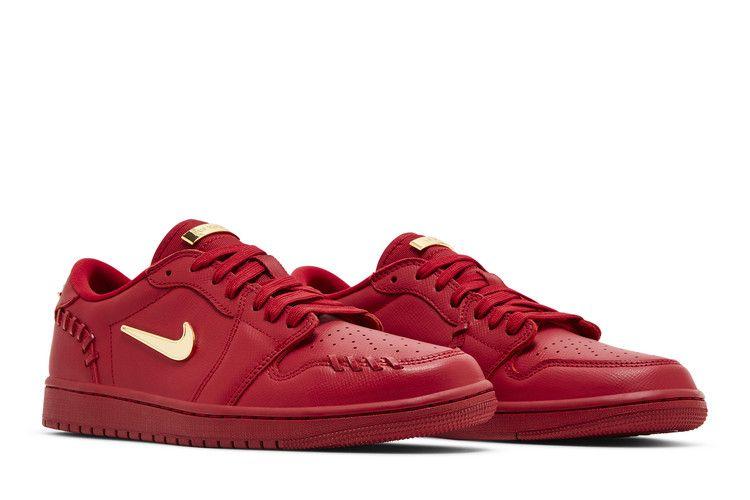 Jordan 1 Низкий способ сделать спортзал Красный Металлик Золотой (Женский)