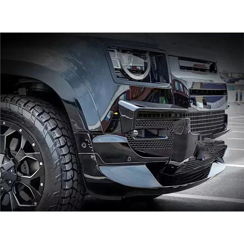 Автомобиль Для Land Rover Defender 2020-2026 2 шт. Передний сплиттер губы бампера Ребро Глянцевый черный