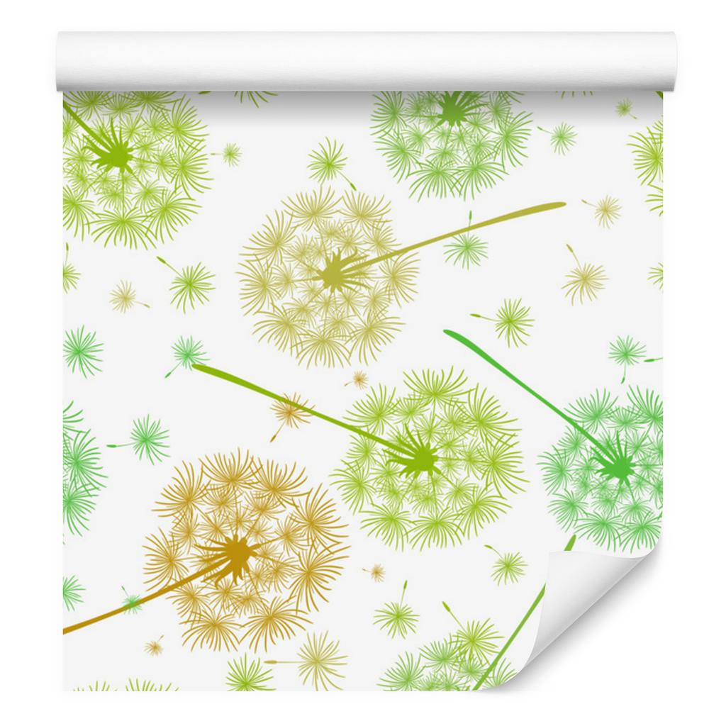 Green and yellow dandelion wallpaper for living room and bedroom 50x1000