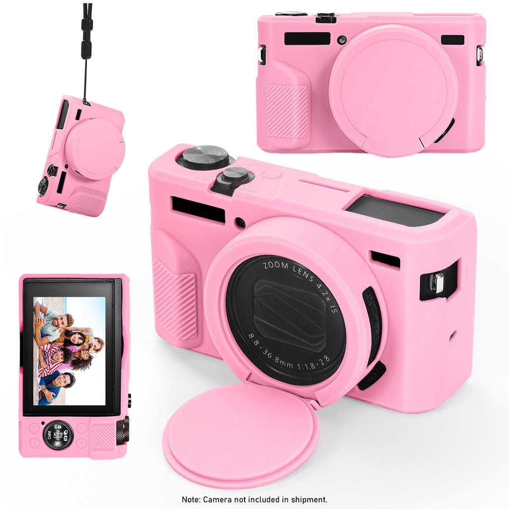 Мягкий силиконовый чехол для камеры Canon Powershot G7X Mark II, защитный чехол для корпуса цифровой камеры, ударопрочный чехол с крышкой для объектива