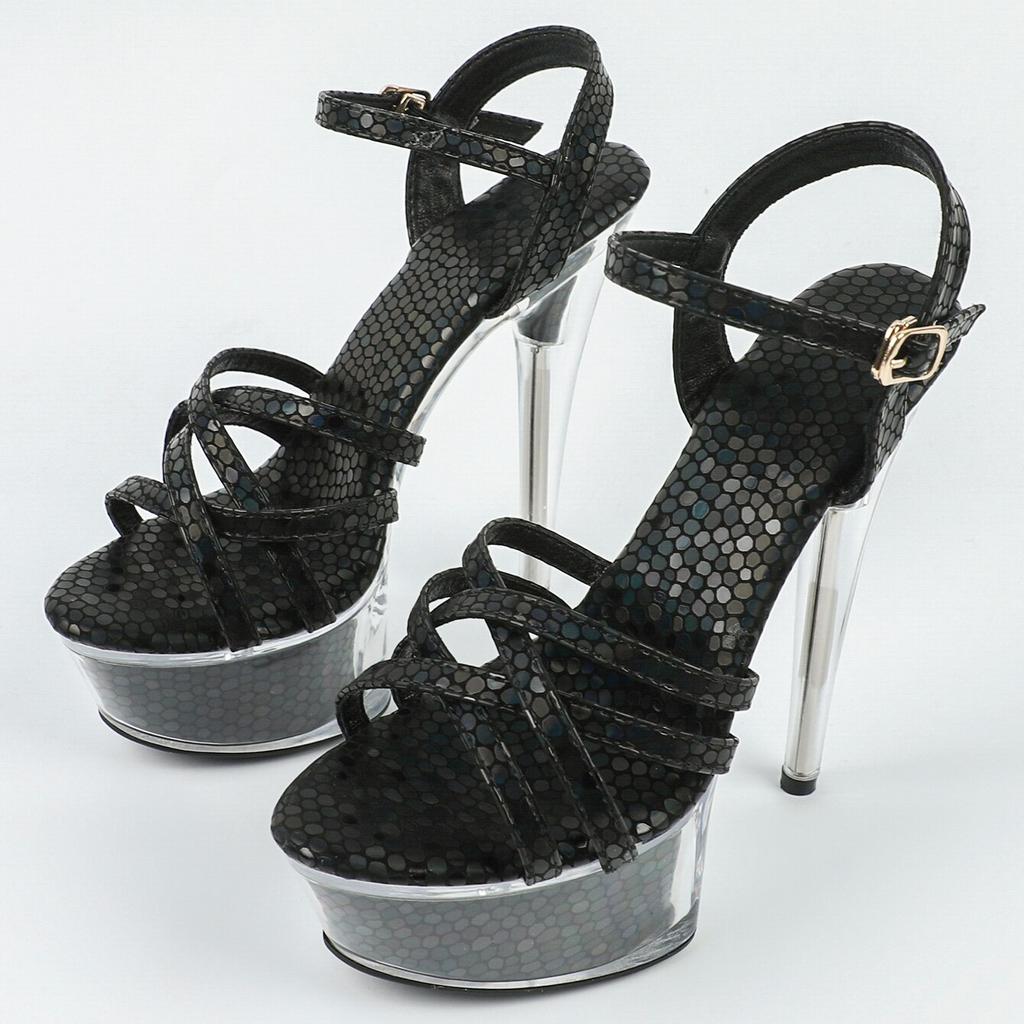 Женская обувь, весенние пикантные сандалии на прозрачном каблуке, тапочки, обувь для вечеринок и клубов, каблук 14 см, платформа 4 см LFD-B3591