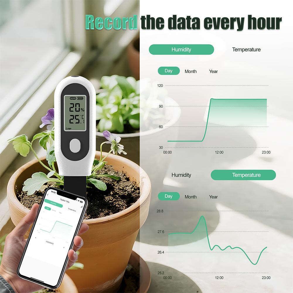 3 in 1 Soil Tester Sensor Humidity Temperature Sunlight Meter Tuya Zigbee APP Control Soil Moisture Meter for Garden Farm