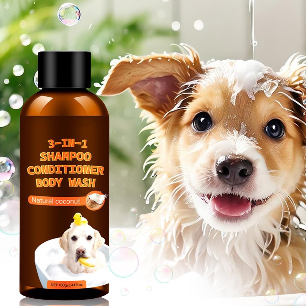 3in1 Dog Shampoo, Conditioner & Body Wash For Cats & Dogs To Resolve Straightness,100ml