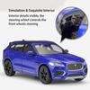 Масштаб 1/24 Welly Jaguar F-Pace, модель автомобиля из сплава, литье под давлением, металлические игрушечные автомобили, модель автомобиля, коллекция высокой имитации, детские подарки