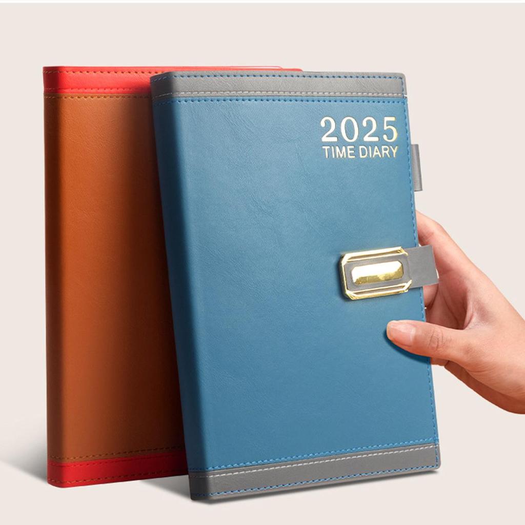 Кожаная книга учета рабочего расписания на 2025 год формата А5, страницы на английском/испанском/французском языках, ежедневник для студентов, блокнот, памятка