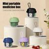 Mini Pill Storage Box with 4 Compartments Clear Visible Portable Travel Pill Case Medication Dispenser Capsule Pill Organizer Container