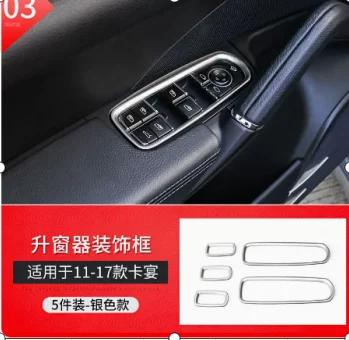 Window Lift Switch Frame Cover Trim for Porsche Cayenne 2011-2017 5 PCS