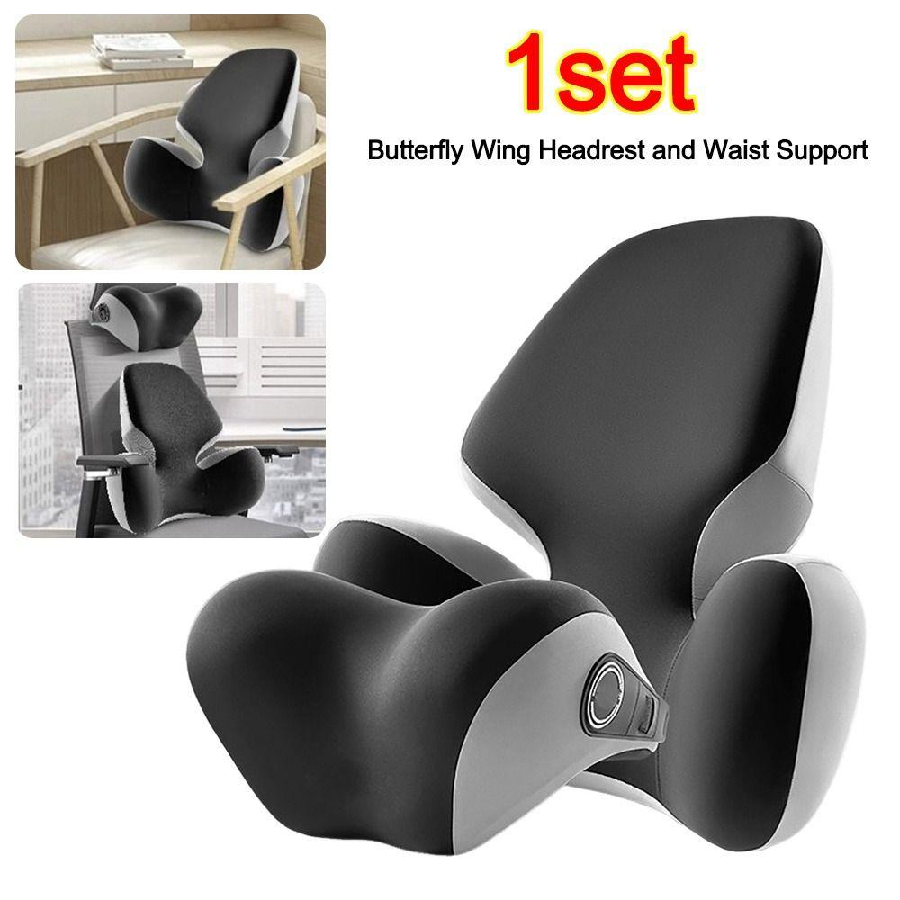 Waist Support Seat Cushion Set Adjustable Chair Backrest Pad New Lumbar Pad
