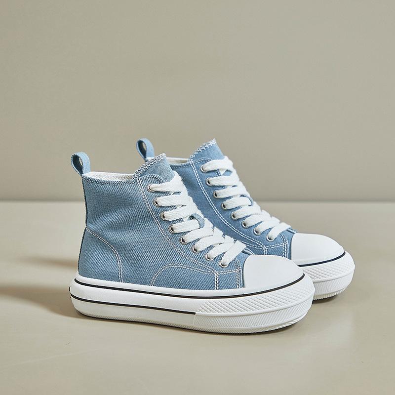 Холщовые кроссовки на платформе для женщин, кроссовки для бега на шнуровке, теннисная обувь, повседневные дышащие кроссовки, легкие высокие парусиновые туфли без шнуровки