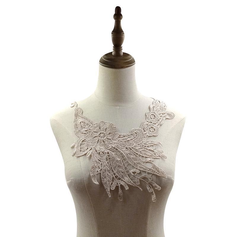 Водорастворимый кружевной воротник 3D с вышивкой из полиэстерового шелка