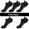 5 Pairs Of Mens Summer Thin Mesh Breathable Mens Polyester Sports Socks Sweat Absorbing Short Socks