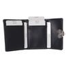 Coboca+ WC25152 MERRILY Мини-кошелек, Шарм-подвеска Жемчужное Сердце, (ЧерныйШоколад), 8 слотов для карт, 9 x 10 x 3 см, 155 г (черный)