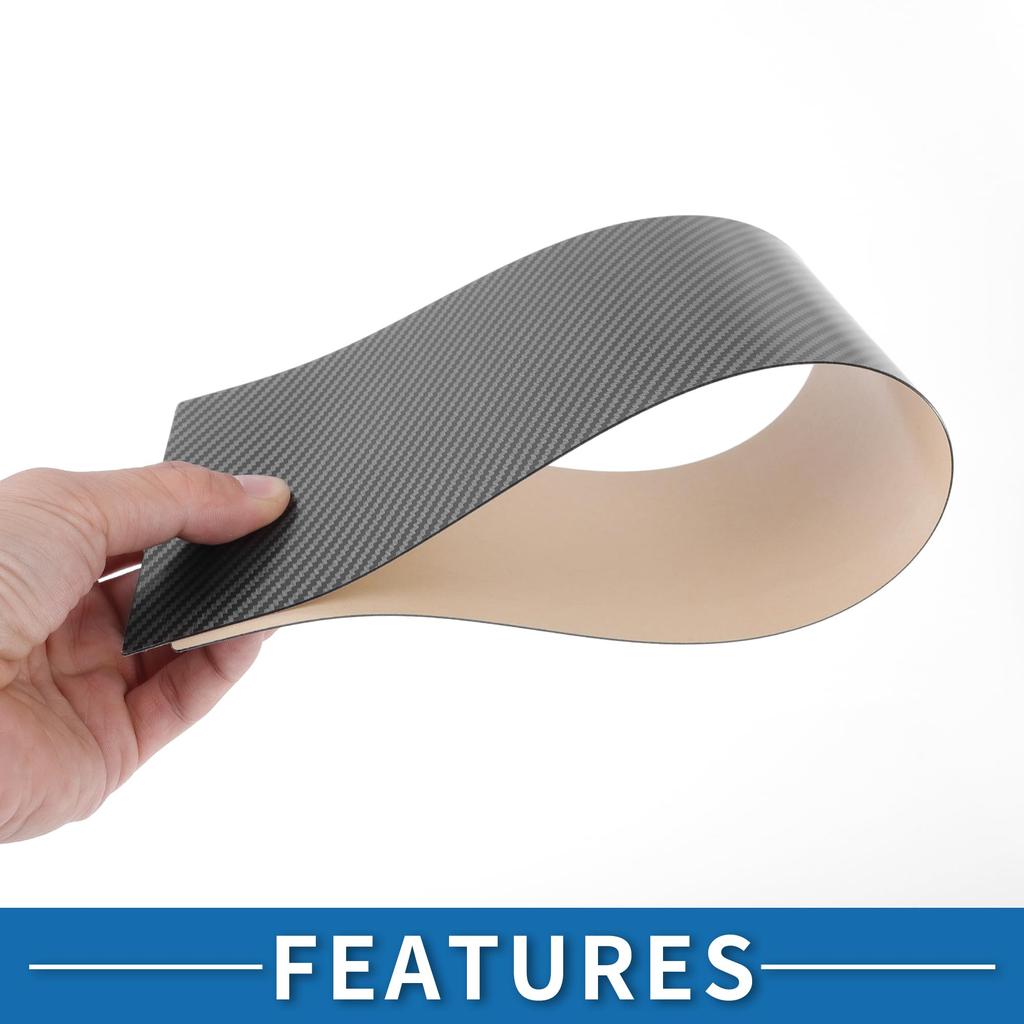 ABSOPRO Door Pillar Window Trim Stickers Pillar Post Door Outer Exterior Covers for VW Jetta Carbon Fiber Pattern Black Anti-Scratch 2013-2015,