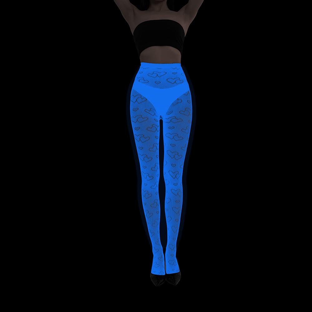 Колготки из сетчатого кружева Blue Light Luminous - сексуальные чулки с татуировкой в европейском и американском стиле